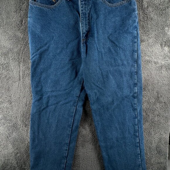 LL Bean Double L Jeans Flannel Lined Denim Men Blue Women Cotton Size 10 Regular - Picture 1 of 16
